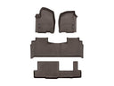 WeatherTech DigitalFit Floor Liners for Cadillac/Chevrolet/GMC [Covers 1st 2nd & 3rd Row, Cocoa] | 471632-1-2-4