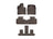 WeatherTech DigitalFit Floor Liners for RX350L/RX450hL [Covers Front & Both Rear Rows, Cocoa] | 47886-1-2-4