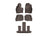 WeatherTech DigitalFit Floor Liners for 2022 2021 2020 Mazda CX-9 [Covers 1st 2nd & 3rd Row, Cocoa] | 47972-1-4-5