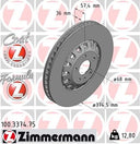Zimmermann 100.3374.75 Disc Brake Rotor - Front
