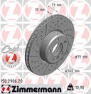 Zimmermann 150.2906.20 Disc Brake Rotor - Front