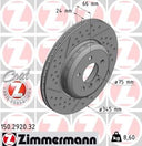 Zimmermann 150.2920.32 Disc Brake Rotor - Rear