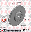 Zimmermann 150.2954.20 Disc Brake Rotor - Front Left