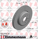 Zimmermann 150.2956.20 Disc Brake Rotor - Front