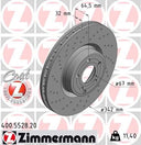 Zimmermann 400.5528.20 Disc Brake Rotor - Front