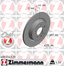 Zimmermann 400.5543.20 Disc Brake Rotor - Rear, Rear Left or Rear Right
