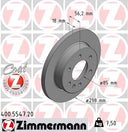 Zimmermann 400.5547.20 Disc Brake Rotor - Rear, Rear Left or Rear Right