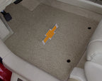 Car floor mat with Chevrolet logo on a vehicle interior