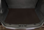 Car trunk with a black textured mat