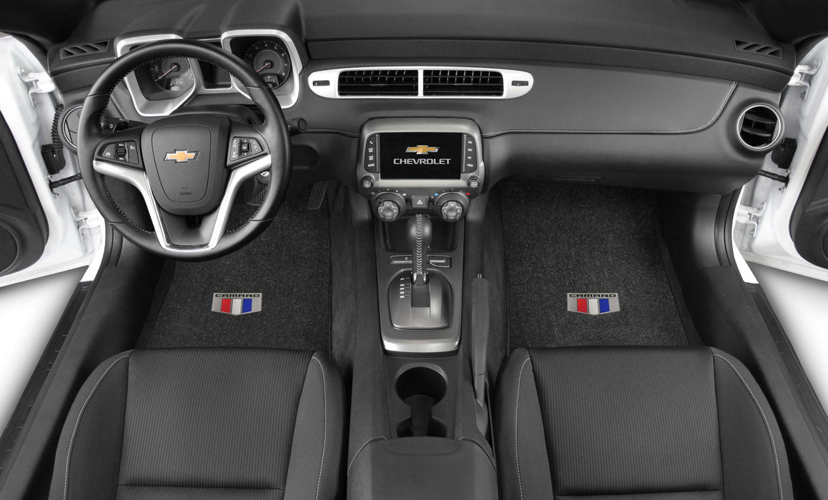 Car interior with Chevrolet logo on dashboard
