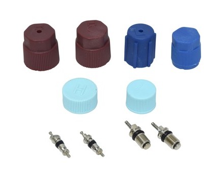 A/C System Valve Core and Cap Kits