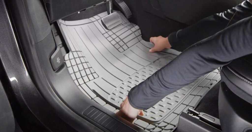 a single mat on the driver’s side footwell area of a car