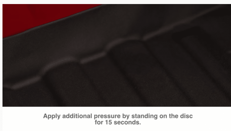 Image of pressure applied on the disc